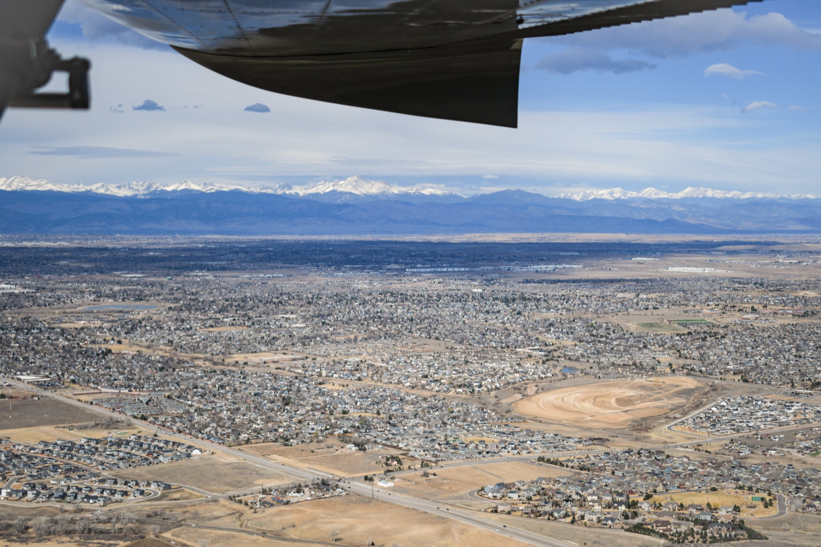 Mountain aerial view looking west from 18V
